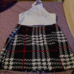Skirt and cropped tank top